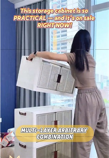 Small space warriors, THIS IS YOUR SIGN! 🪄 Our folding storage cabinet is the ultimate hack for tiny apartments & rental homes! 🛋️ See how it goes from flat-packed to fully functional in SECONDS? ⚡ No drilling, no stress, just INSTANT storage magic! ✨ Perfect for every room in the house—stock up before they sell out! 🛍️ 👉 Shop now via the link!#organizer #tiktok #storagebins #storage #storagebox