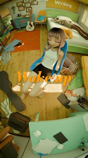 Studio Wrong on Instagram: "Wake up - Original Short Animation #studiowrong #3danimation #blender3d #originalcharacter #animation #自主制作アニメ"