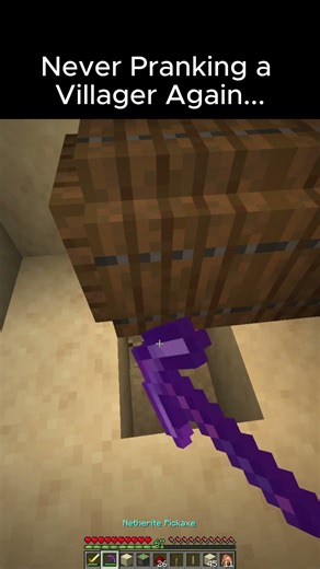 Never pranking a villager again #minecraft #minecraftshorts
