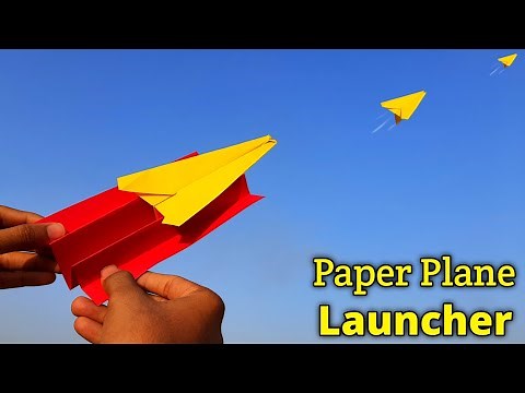 how to make paper plane launcher , how to make paper plane , flying air plane , RubberBand launcher