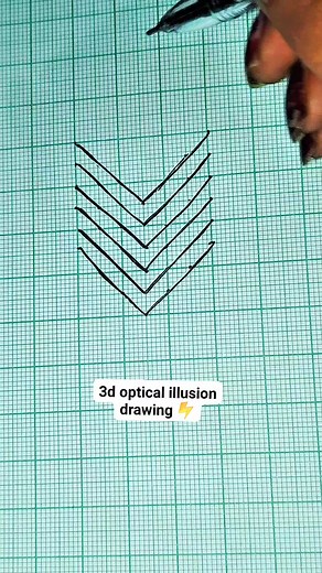 Turning simple graph paper into a 3D illusion! 😍✏️ Wait for the final reveal—your eyes will love this! #3DDrawing #GraphPaperArt #OpticalIllusion #ArtVideo #SatisfyingArt #DrawingForBeginners | Art Line