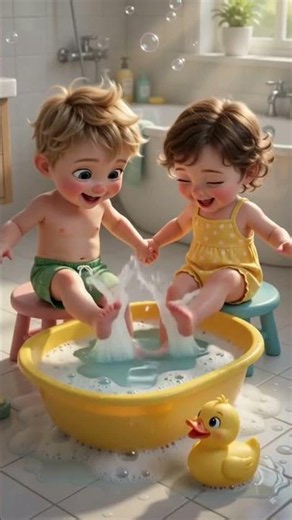 Wash Your Feet Song for Kids 👣🧼 | Good Habits Nursery Rhymes #shorts