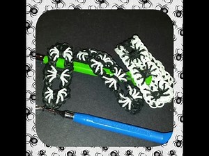"Entrapped Spiders" Hook only Rainbow Loom Bracelet/How to tutorial