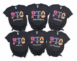 Custom Parent Teacher Organization Association Shirt, PTA PTO Crew Shirts, School Spirit Tees, PTO School Group Shirts, School Volunteer Tee - Etsy