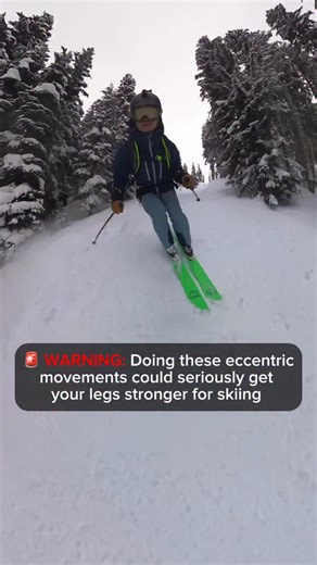 👏🏻 THIS IS SKI-SPECIFIC TRAINING 👏🏻 🚡 For downhill skiing, we take the chair up and ski down which is controlled deceleration against gravity ⛷️ This is known as eccentric loading, and it’s more demanding on the legs and contributes to increased soreness 👍🏻 If you’re not doing eccentrics as part of your ski training, I’d highly suggest adding it in, and you’ll likely ski your ski-endurance significantly improve ⚠️ Fair warning, these may make your legs much sorer than your normal training