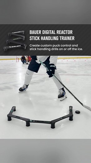 Create custom puck control and stick handling drills on or off the ice with the BAUER Digital Reactor Stick Handling Traning. A portable design allows you to bring this training tool anywhere and set up in a flash so you can jump right into training. | Bauer Hockey