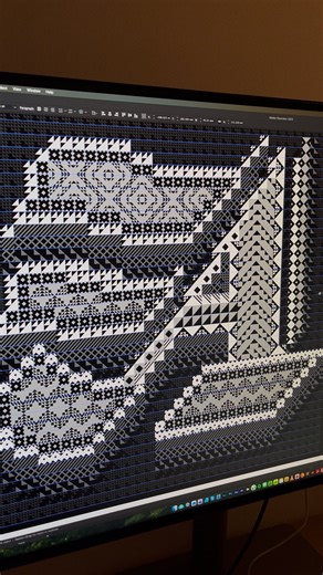 Anton Burmistrov on Instagram: "What if a pixel wasn’t a square? I used to trap myself by designing pixel type in its natural form 5×5, 20×20, it didn’t matter. It always felt limiting. Until I stopped treating the pixel as a shape and started treating it as a guide for what the type could be. Not even square anymore. What about you?✌️ 🔈 Don’t forget me by @lastjapan 🅰️ Tinkuy patterns by @amuki.ec #graphicdesign #pixelart #lettering #typography"