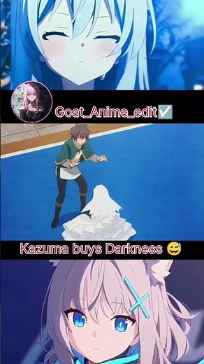 Kazuma buys Darkness 😅 l konosuba 3 l #anime #viral #konosuba #shorts #trending #projectisekai
