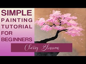 Super Simple Cherry Blossom Painting Tutorial for Beginners