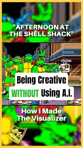 THIS Is How I Made A Retro TMNT And Alien Storm Music Visualizer WITHOUT Using A.I.