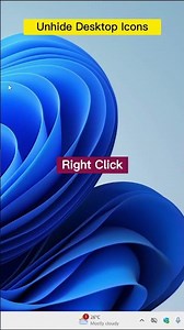 How to Hide and Unhide Desktop Icons | Easiest Way for Windows PC 🎯 #windowstips #windowstricks