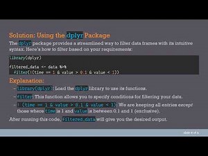 How to Filter a Data Frame in R Based on Multiple Conditions Using dplyr