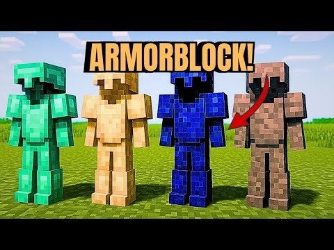 NOVAS ARMADURAS DE BLOCOS DIFERENTES PARA O MINECRAFT PE! - BlockArmor