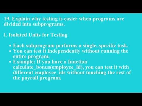 Benefits of Using PL/SQL Subprograms | Q4 Oracle L19 P3 | SMILE ROAD