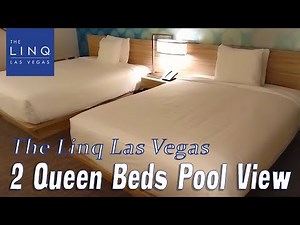 The Linq Las Vegas - 2 Deluxe Queen Bed Pool View - Las Vegas Hotel and Casino