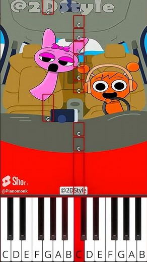 Speed Racer Sprunki Oren and Gray #sprunki (@2DStyle) - Octave Piano Tutorial