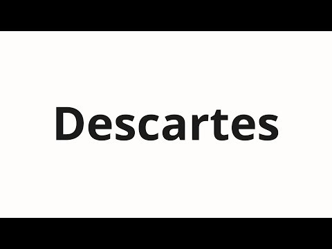 How to pronounce Descartes