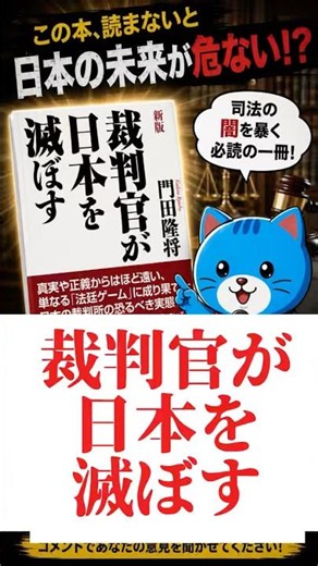 【衝撃】今この本読むべき「裁判官が日本を滅ぼす」