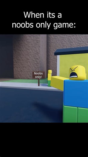When it's a noobs only game In roblox #robloxanimation #roblox