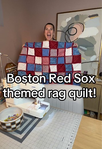 I made 3 baby rag quilts this weekend! Here’s the Boston Red Sox themed one! I’m so happy with how it turned out #fyp #sewingtiktok #sewinghacks #sewingtutorial #sewingtokmeetsmodeltok #quilting #quiktersgonnaquilt #ragquilts #CapCut