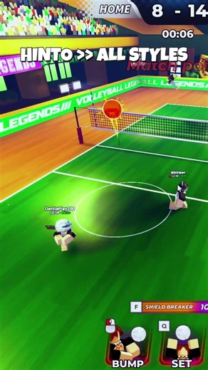 Hinto the best style in volleyball legends | Roblox VBL #roblox #vbl