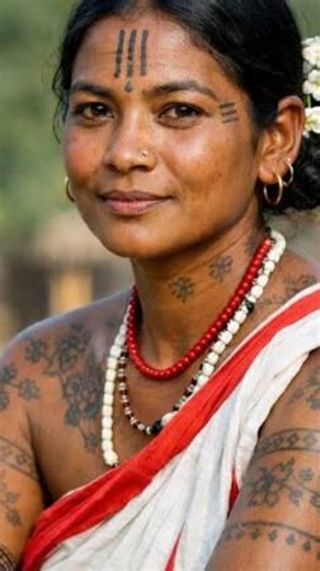 /ethno/catalogue on Instagram: "🇮🇳's 𝘽𝙚𝙖𝙪𝙩𝙞𝙛𝙪𝙡 𝘽𝙖𝙞𝙜𝙖 𝙬𝙤𝙢𝙚𝙣 𝙩𝙖𝙩𝙩𝙤𝙤;𝘊𝘦𝘯𝘵𝘳𝘢𝘭 𝘐𝘯𝘥𝘪𝘢 𝘰𝘧 𝘚𝘰𝘶𝘵𝘩 𝘈𝘴𝘪𝘢 *** The Baiga tribe is an indigenous community in Central India, mainly in Madhya Pradesh, known for their deep connection to forests, unique tattooing (Baiga Tattoos), and traditional lifestyle, including slash-and-burn (bewar) farming and reliance on natural medicine; they are classified as a Particularly Vulnerable Tribal Group (PVTG) with rich custom