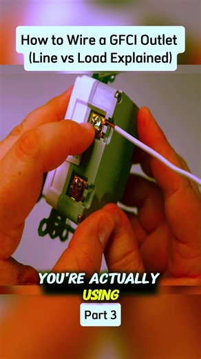 How to Wire a GFCI Outlet (Line vs Load Explained) #fyp #viral #outlet #wire
