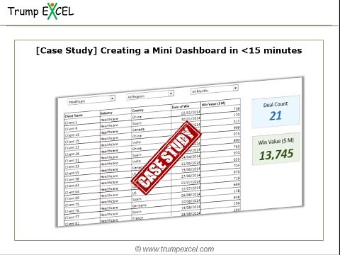 Creating a Mini Dashboard in Excel in Less than 15 Minutes (using Combo Box)