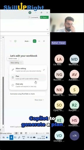 Excel Copilot: Edit, Plan, or Chat Only Modes Explained #shorts