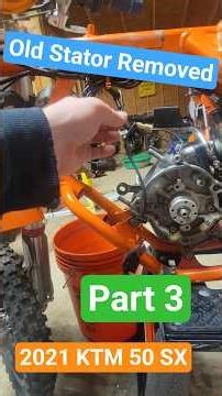 2021 KTM 50 SX | Replacing OEM Stator w/ New Tusk Stator Kit | Homemade Flywheel Puller | Part 3