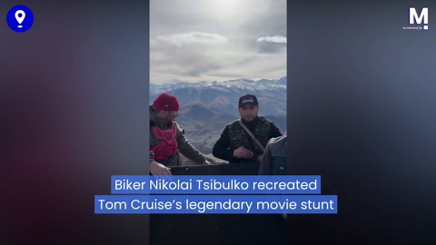 Biker recreates Tom Cruise's iconic stunt jump in Russia