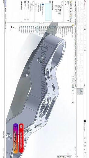 Complex part #3ddesign #solidworkstutorial #cadcamsolidworks #3ddesign #caddesign #solidworks