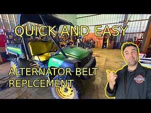 How to: Replace John Deere Gator alternator belt - EASY!