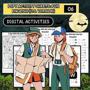 I Spy Activity Sheets: Fun English Learning for Kids (U.S. Version)