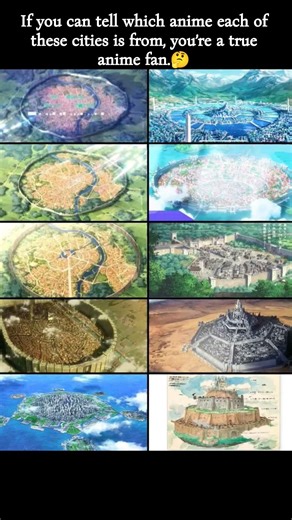 Are You a TRUE Weeb? Name All 10 Anime Cities! 🤯🔥#attackontitan #naruto #onepiece #jujutsukaisen#dbz