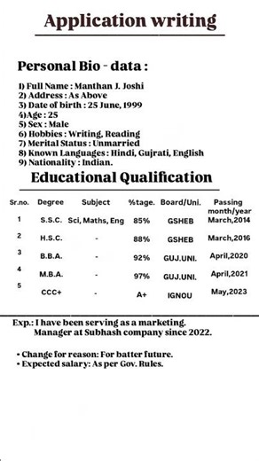 STD 12 APPLICATION WRITING FOR BOARD EXAM...✍️#shorts