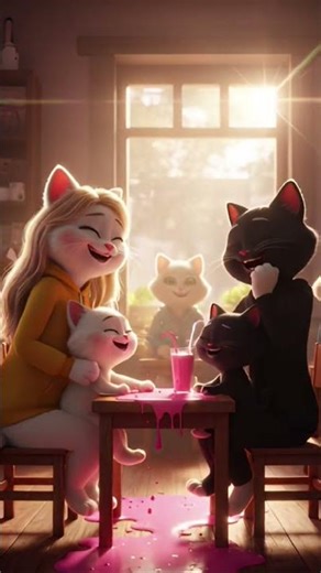 The Spilled Milk Incident 🥛😂 From Embarrassment to Friendship#cat#shorts