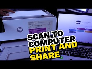 How To SCAN TO COMPUTER WITH HP OFFICEJET Pro WIFI DIRECT Printer, Print and Share To Email