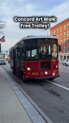 Free Concord Art Walk Trolley today, November 7th, from 4-8 pm! Hop on and explore the art walk! #concordnh #intownconcord #concordartwalk | Intown Concord