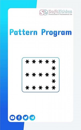 Pattern THREE | Code THREE pattern in less than a minute #shorts #patternshorts #patternprograms