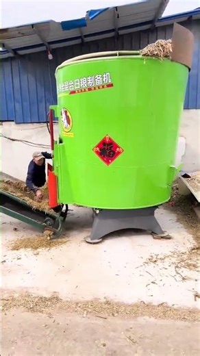 Complete TMR Feeding Line | Mixer + Conveyor + Electric Feeding Wagon in Action