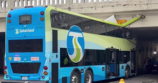 Spokane Transit double-decker bus to return after crash repairs