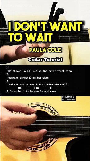I Don't Want To Wait - Paula Cole | Easy Guitar Tutorial For Beginners #guitarlesson #shorts