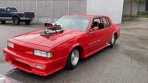 RL Bennett | The one of a kind triple blown Chevy Celebrity Eurosport of Mark Grimes rolling into the #grandnationalroadstershow #prostreetcars... | Instagram