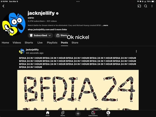 Hi #bfdi #bfdia #nickel #what #funny
