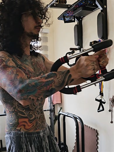 Chest & Arm Workout with Resistance Bar