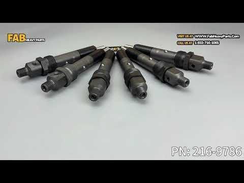 Fab Heavy Parts 6 PCS Fuel Injector 216-9786 2169786 Fits for Caterpillar CAT Engine 3056E Loader