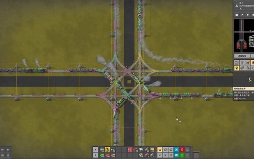 【异星工厂 | Factorio】简易铁路十字路口
