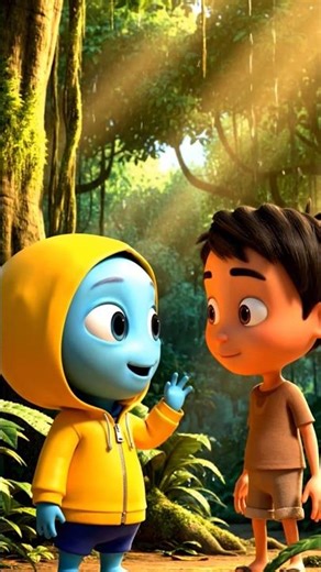 Real Friendship Story 👽 | Jungle Mein Mila Chhota Alien | Moral Story #shorts