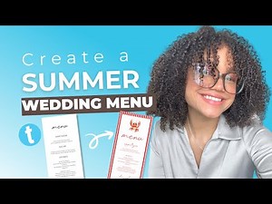 Create a Modern Summer Wedding Menu Design with Templett